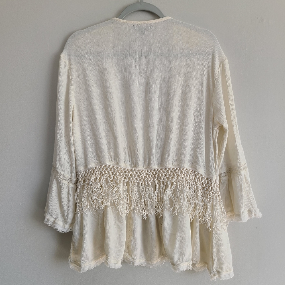 American Eagle Outfitters Open-Front Kimono Cardigan - Picture 2 of 4
